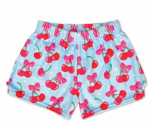 Cheerful Cherries Plush Shorts