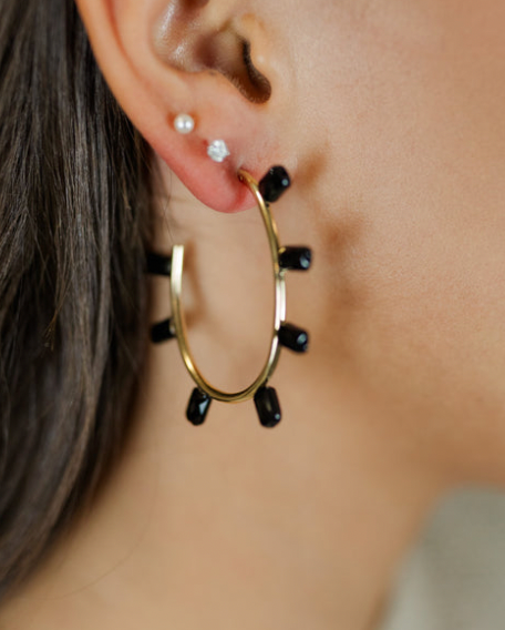 Bianca Hoops - Black