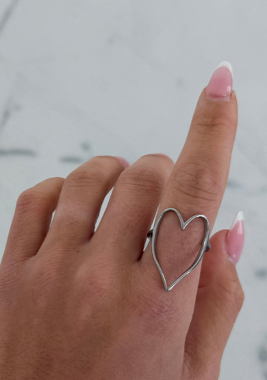 Silver Heart Ring