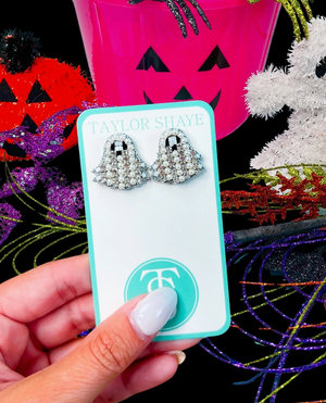 Beaded Ghost Studs