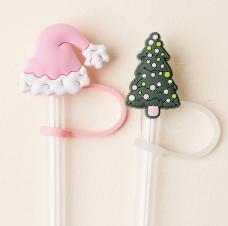 Holiday Straw Toppers Set