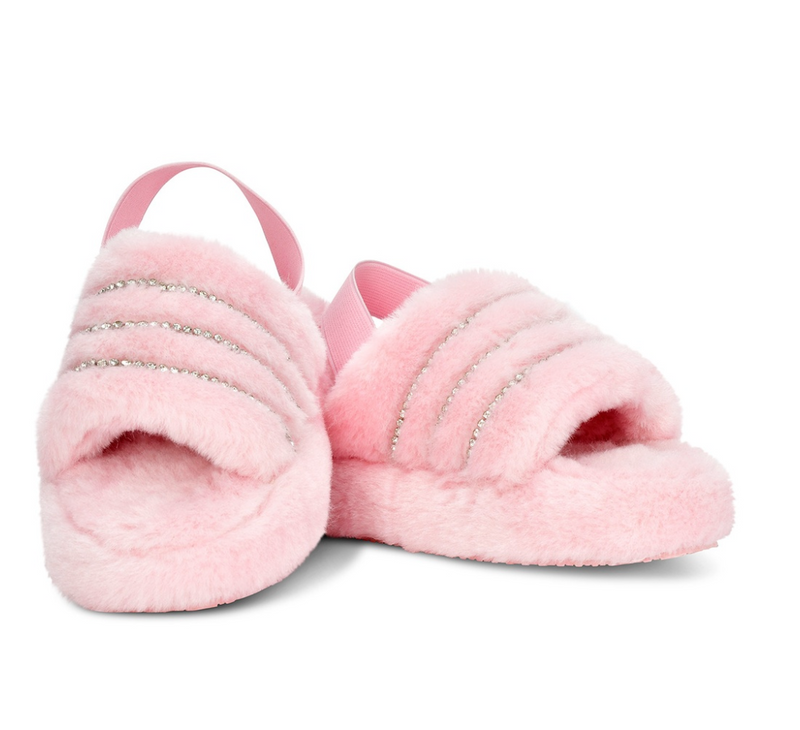 Pink Rhinestone Slippers