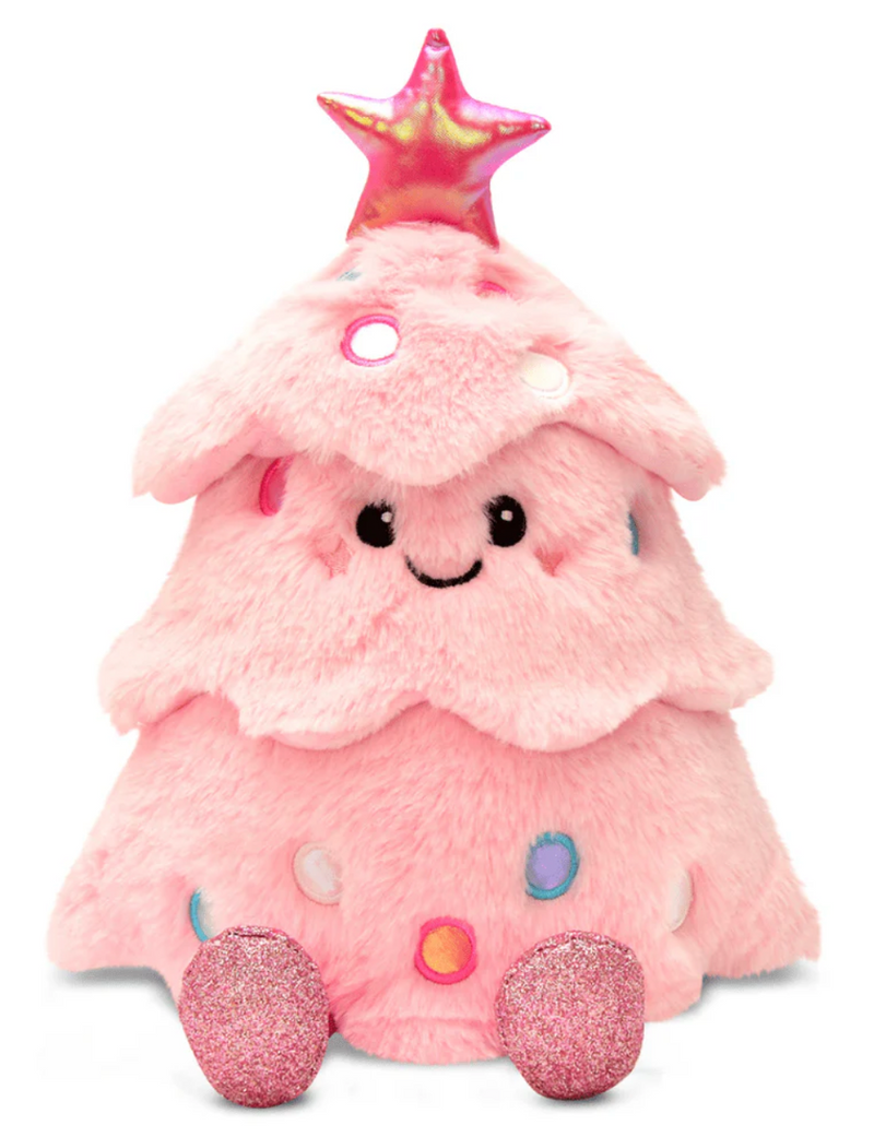 Glitter Pink Christmas Tree Plush