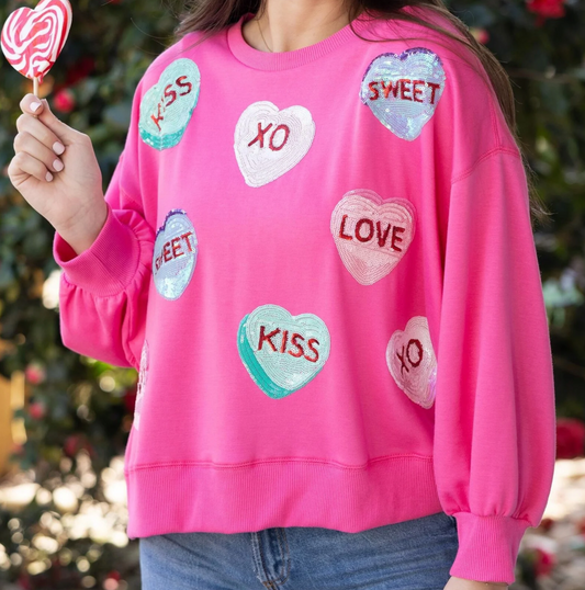 Millie Crewneck - Candy Hearts