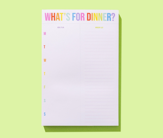 Meal Planning Notepad - "What's For Dinner?"