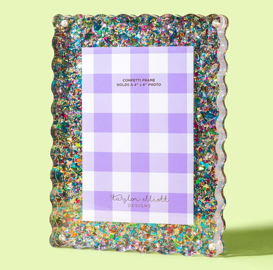 Acrylic Picture Frame (6x8) - Colorful Confetti