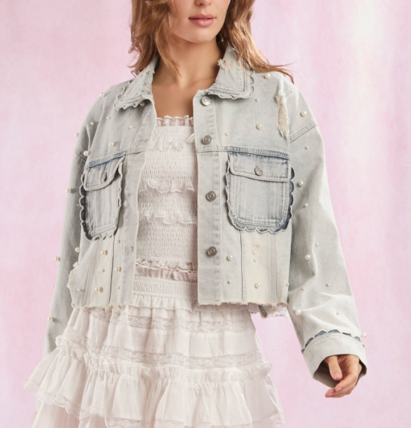 Denim and Pearls Jacket