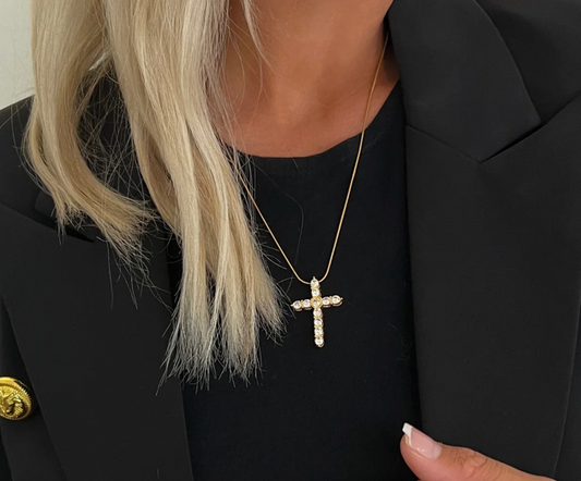 XL Diamond Cross Necklace