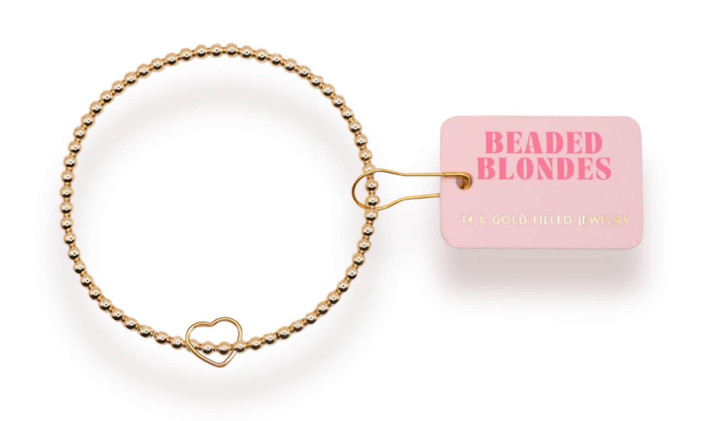 Petite Wire Heart Charm Bracelet