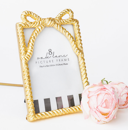 Gold Bow Picture Frame