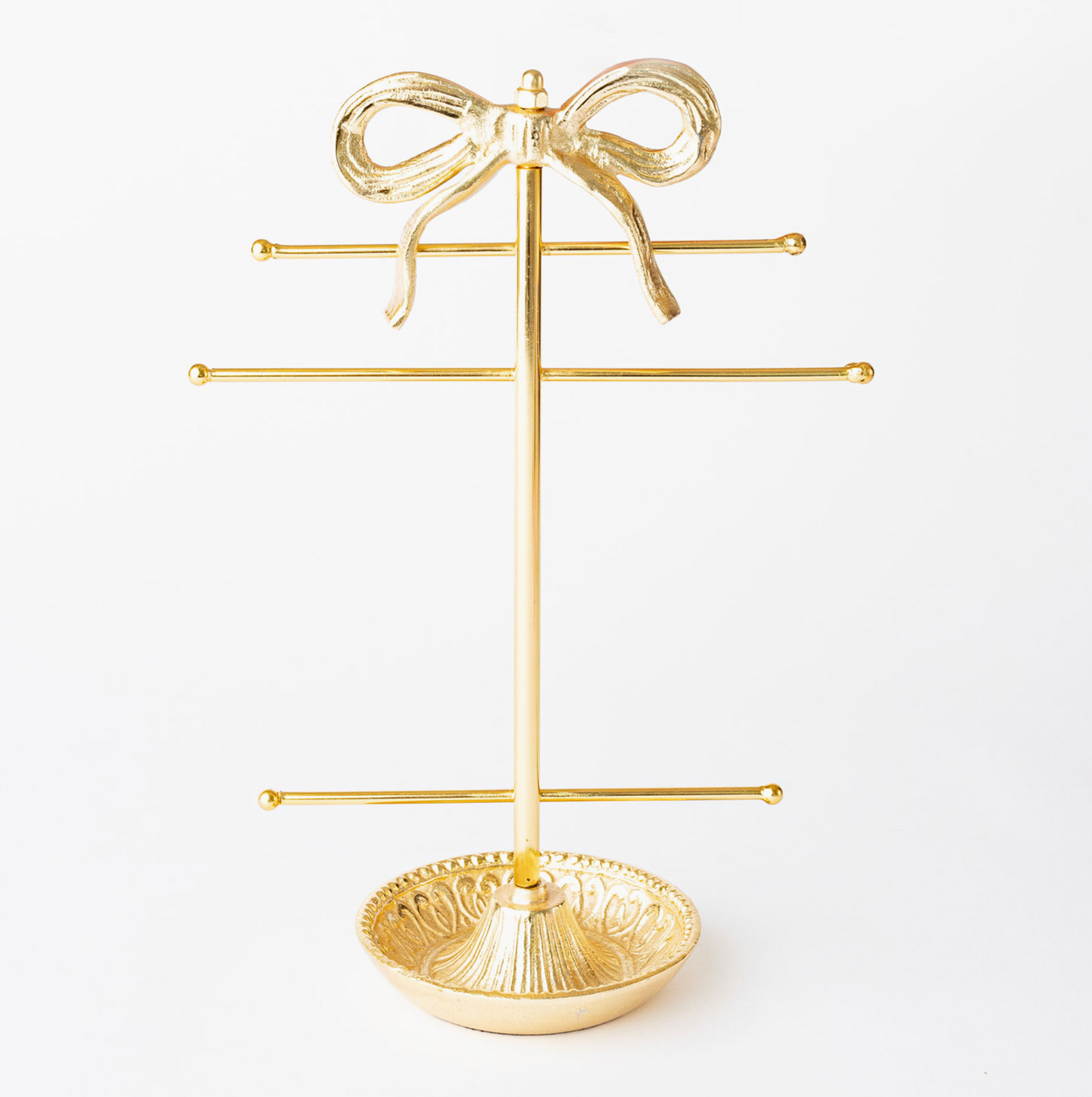 Gold Bow Jewelry Stand