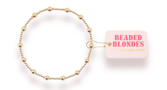 June Beaded Bracelet - Gold