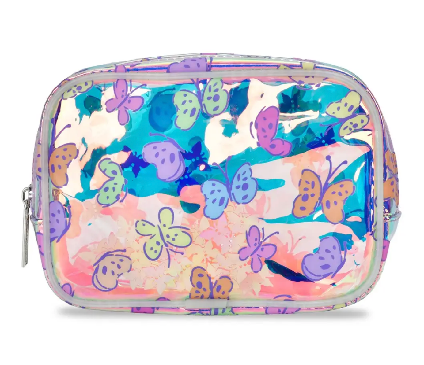 Bright Butterflies Clear Cosmetic Bag