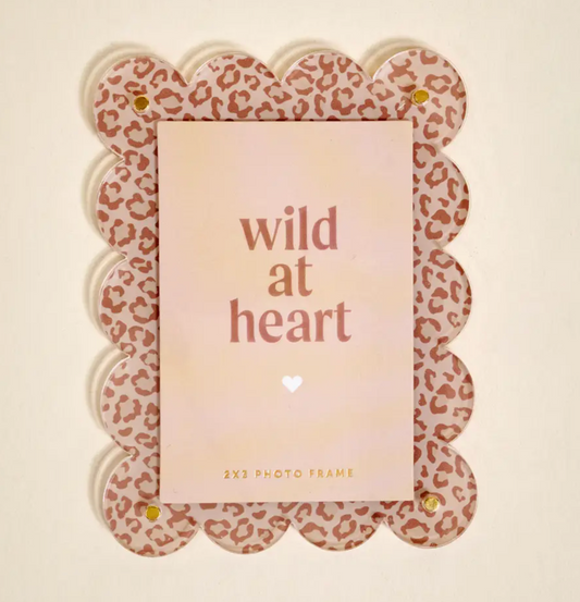 Mini Scalloped Acrylic Frame - Wild At Heart