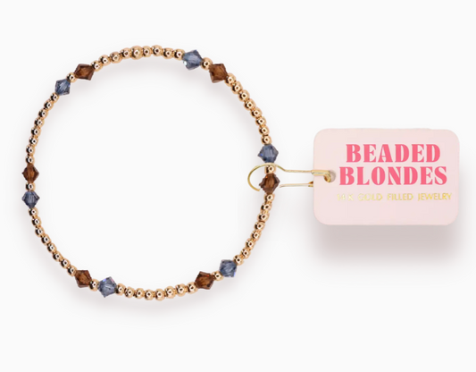 Charlotte Bracelet - Denim/Mocha
