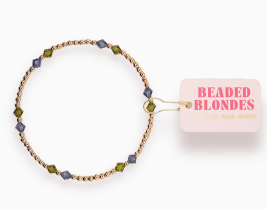 Charlotte Bracelet - Denim/Olive