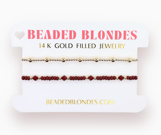 Eleanor Bracelet Set - Burgundy/June