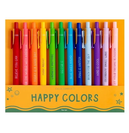 Happy Colors Crayon-Inspired Affirmations Pen Set