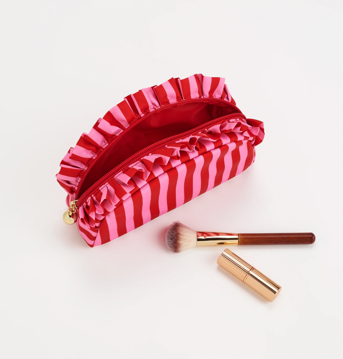 Small Ruffle Zip Pouch