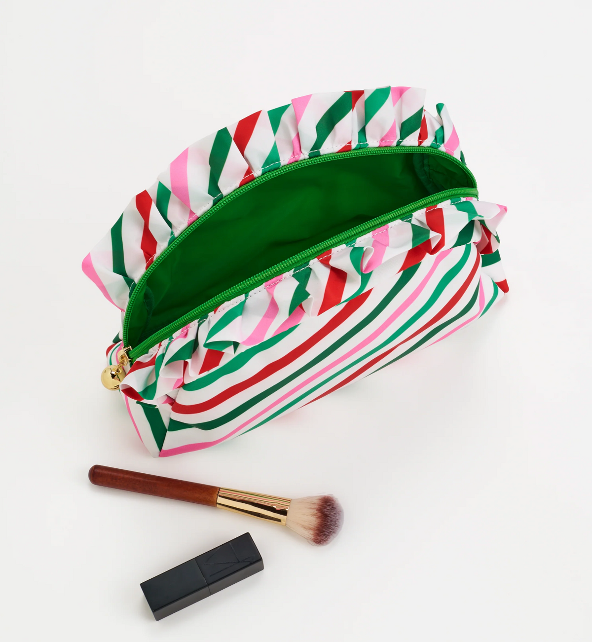 Large Ruffle Zip Pouch