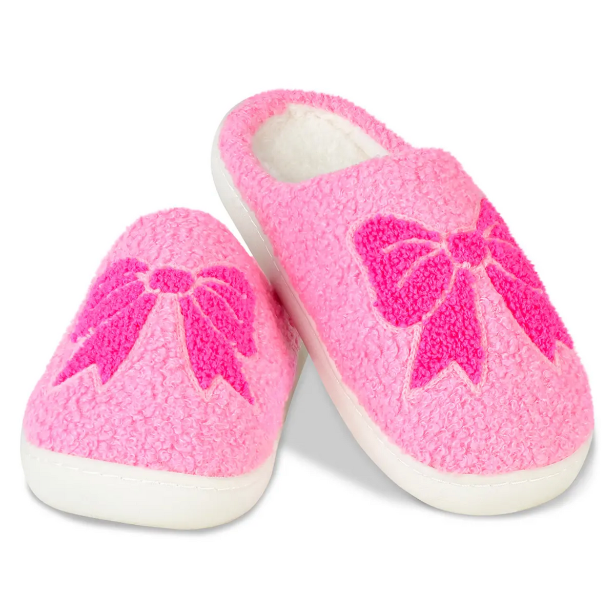 Little Luxies Pink Cozy Bow Slippers