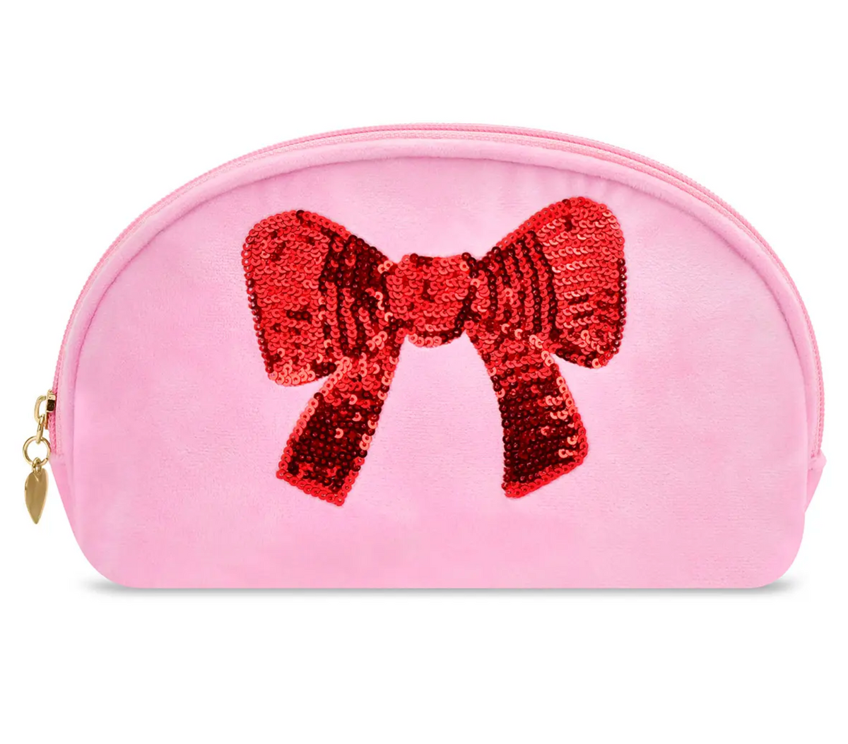 Sequined Bow Cosmetic Bag