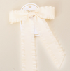 Ruffle Hair Bow - Cream