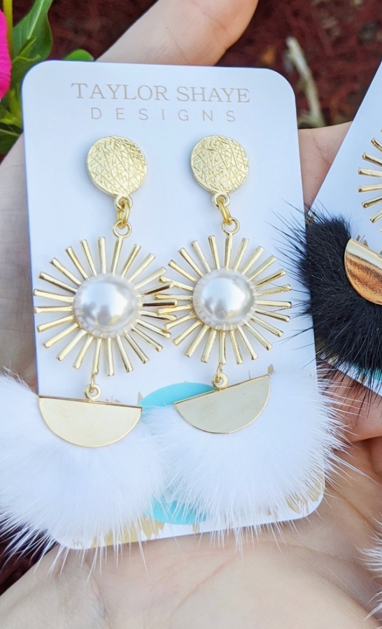 Pearl Tassel Drop Earrings