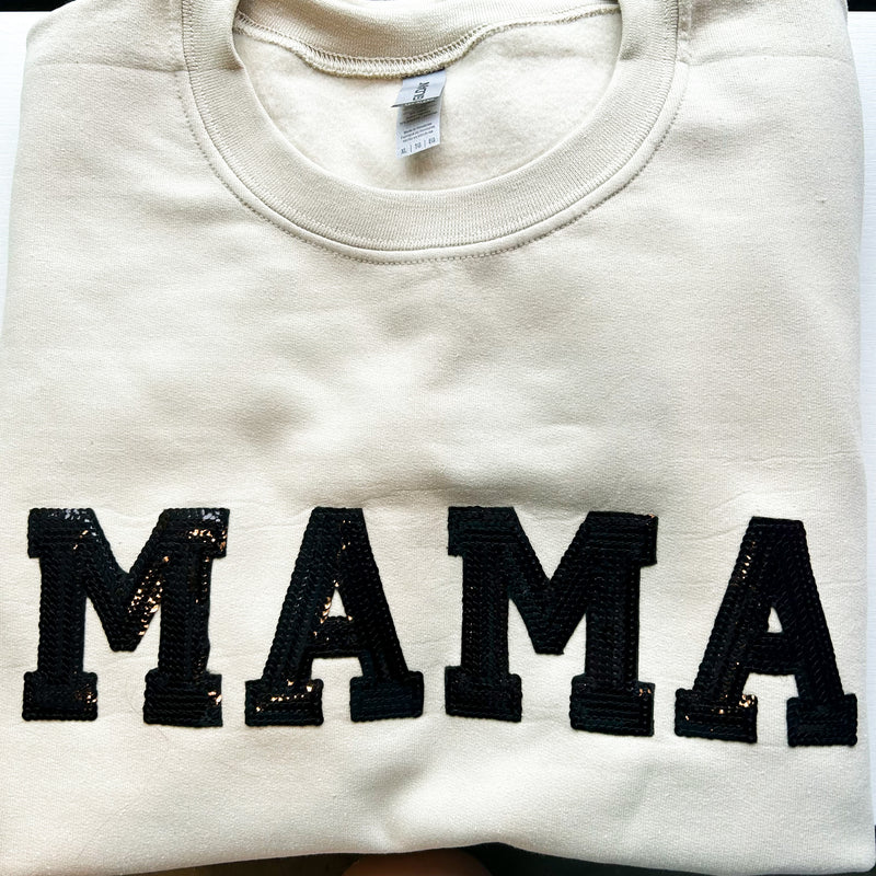 Sequin Mama Patch Sweatshirt