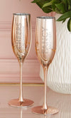 Metallic Glass Champagne Flutes